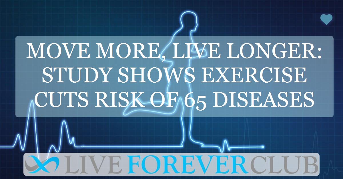 Move more, live longer: study shows exercise cuts risk of 65 diseases
