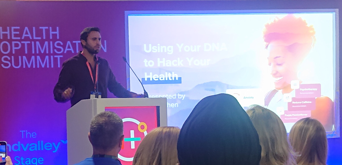 Joe Cohen speaking about genetics at Health Optimisation Summit 2022